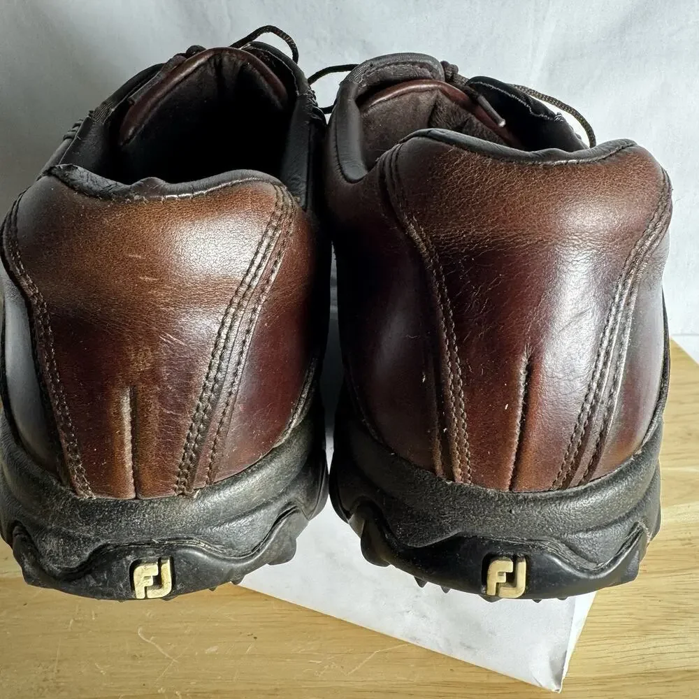 FootJoy Men's Brown Contour Series Golf Shoes Size 12 Classic Leather Golf